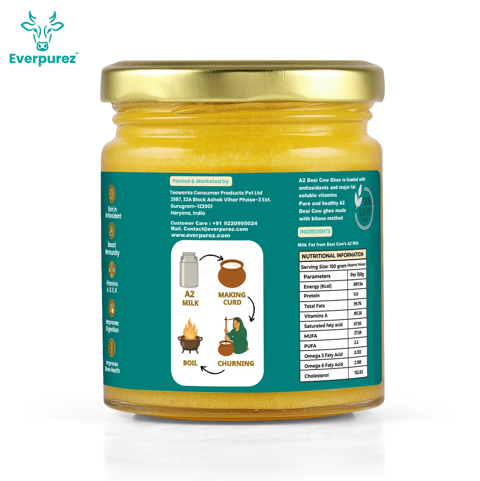 A2 Desi Cow Ghee 200ml - Image 3