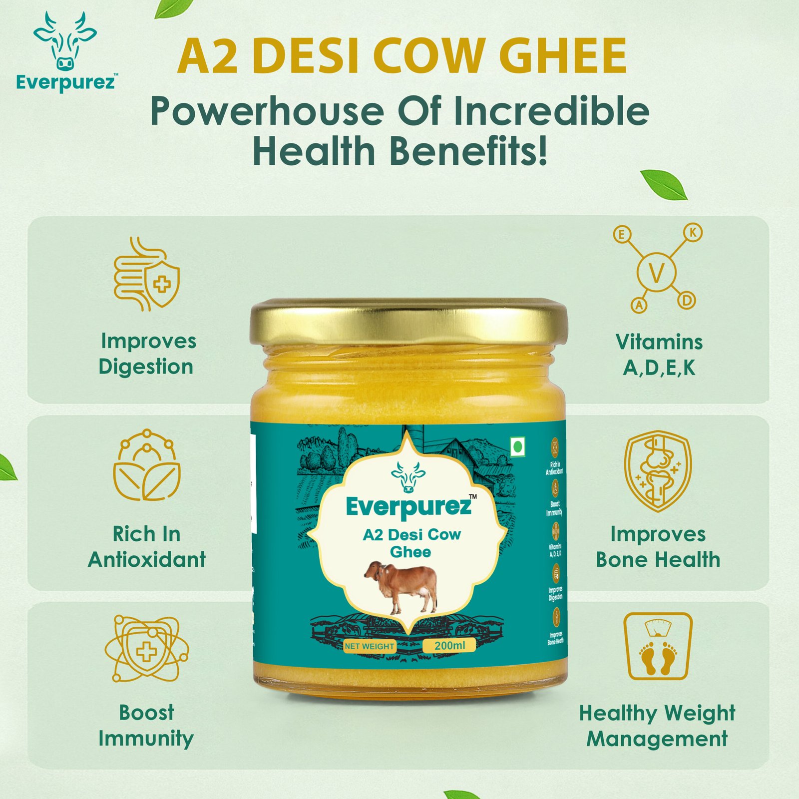 A2 Desi Cow Ghee 200ml - Image 5