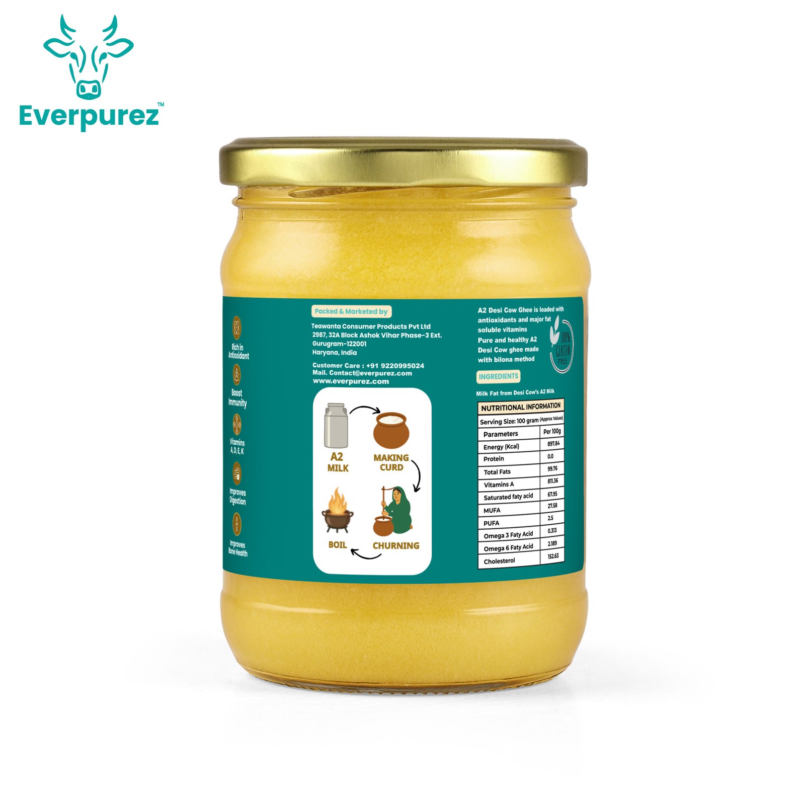 A2 Desi Cow Ghee 500ml - Image 3