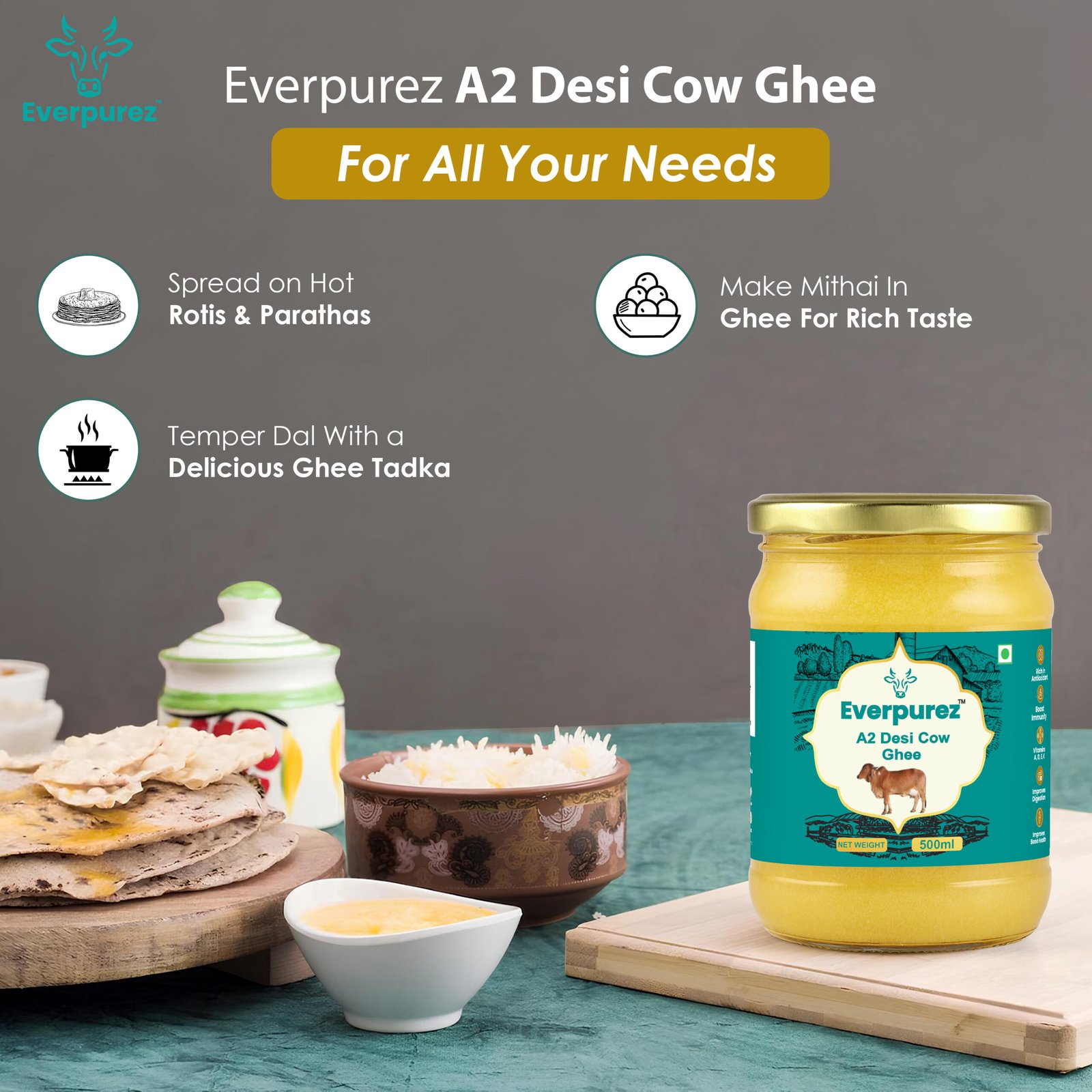 A2 Desi Cow Ghee 500ml - Image 4