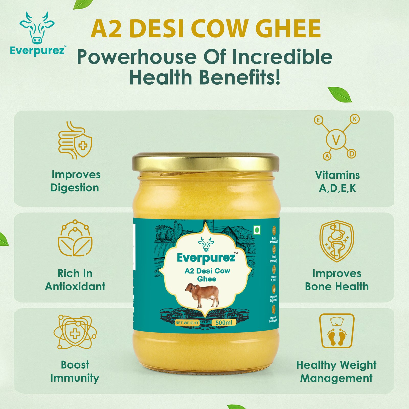 A2 Desi Cow Ghee 500ml - Image 5