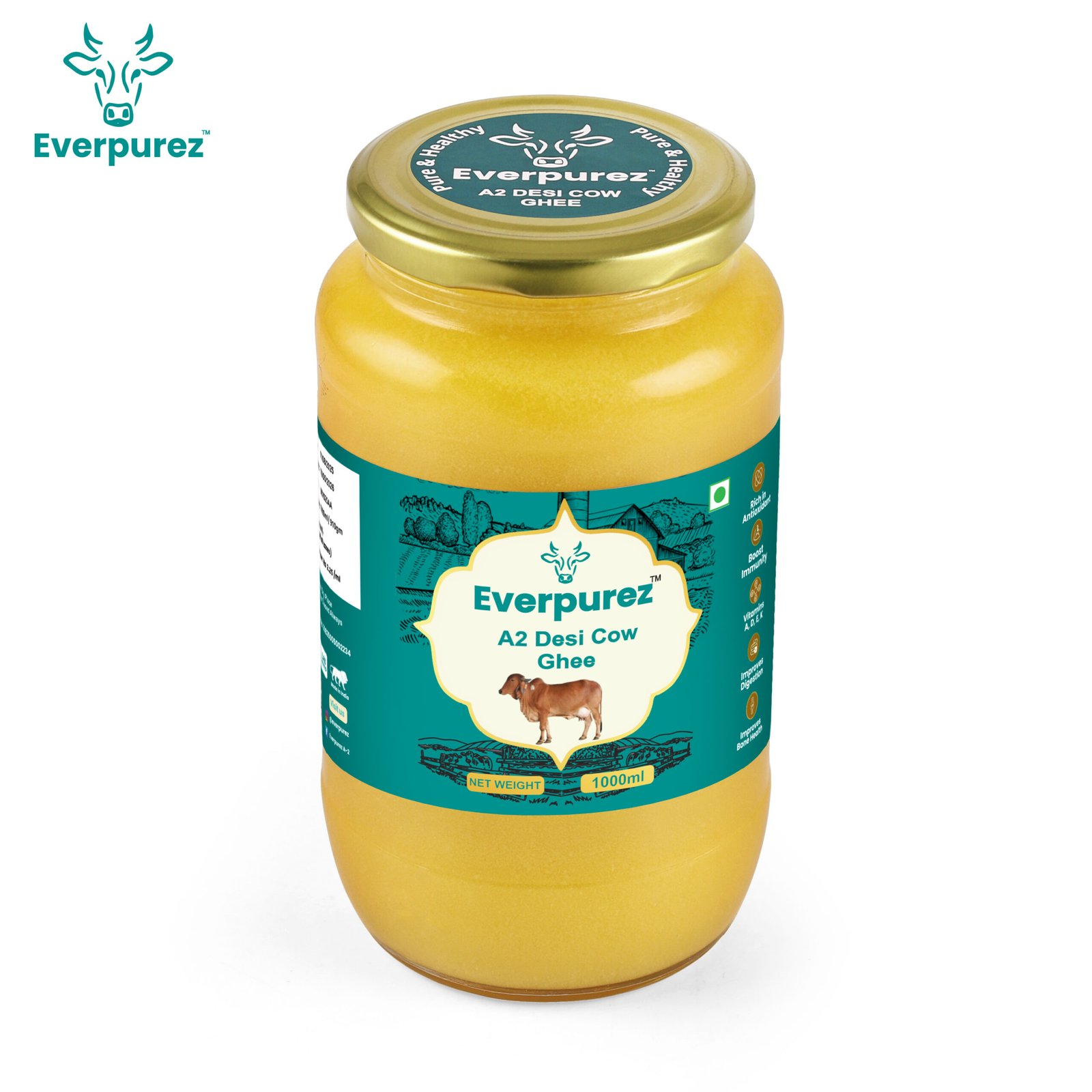 A2 Desi Cow Ghee 1000ml - Image 4